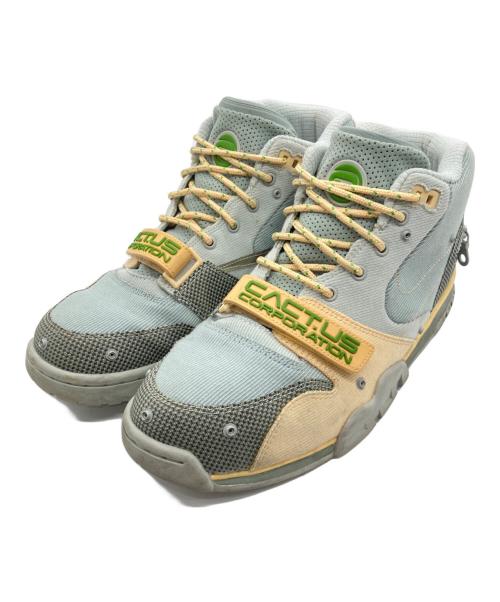 NIKE（ナイキ）NIKE (ナイキ) Travis Scott (トラヴィス・スコット) ハイカットスニーカー ライトグリーン×イエロー サイズ:28cmの古着・服飾アイテム