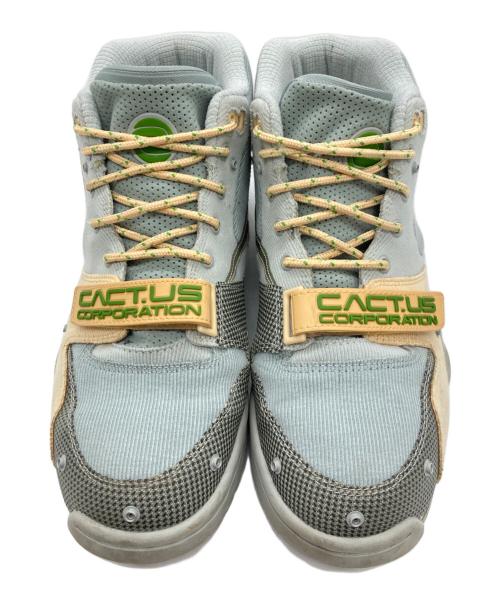 NIKE（ナイキ）NIKE (ナイキ) Travis Scott (トラヴィス・スコット) ハイカットスニーカー ライトグリーン×イエロー サイズ:28cmの古着・服飾アイテム