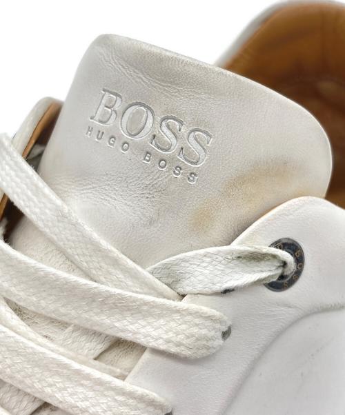 HUGO BOSS（ヒューゴ ボス）HUGO BOSS (ヒューゴ ボス) ローカットスニーカー ホワイト サイズ:41の古着・服飾アイテム