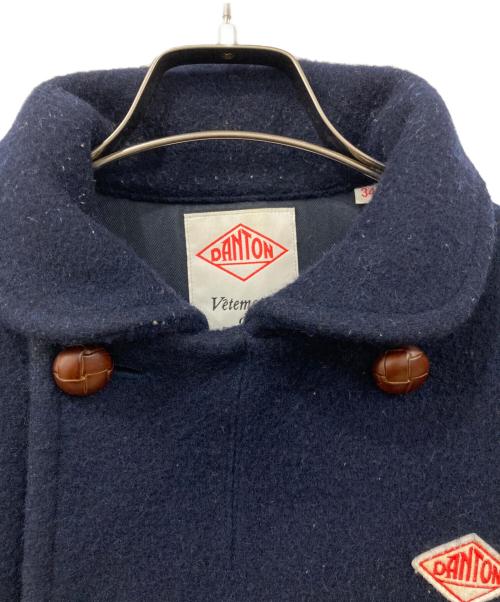 DANTON（ダントン）DANTON (ダントン) ラウンドカラーコート ネイビー サイズ:34の古着・服飾アイテム