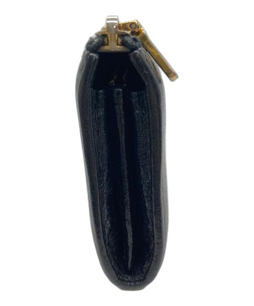 MIU MIU（ミュウミュウ）MIU MIU (ミュウミュウ) L字ファスナー長財布 ブラック×ゴールドの古着・服飾アイテム