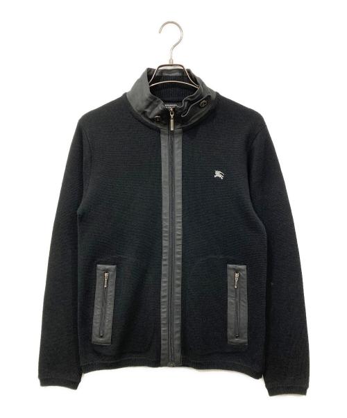 BURBERRY BLACK LABEL（バーバリーブラックレーベル）BURBERRY BLACK LABEL (バーバリーブラックレーベル) ニットジャケット ブラック サイズ:SIZE 3の古着・服飾アイテム