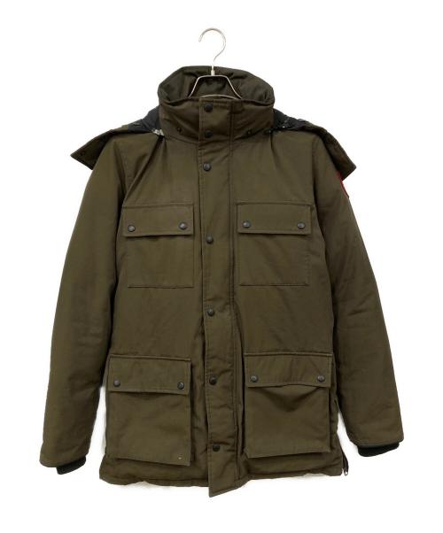 CANADA GOOSE（カナダグース）CANADA GOOSE (カナダグース) バンクロフトダウンジャケット カーキ×ブラック サイズ:Lサイズの古着・服飾アイテム