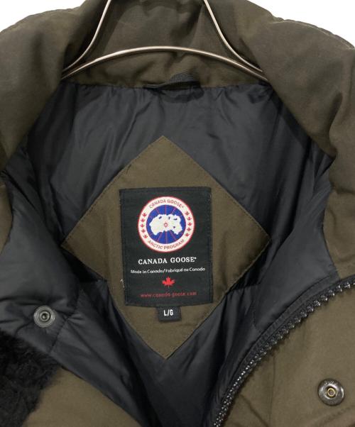 CANADA GOOSE（カナダグース）CANADA GOOSE (カナダグース) バンクロフトダウンジャケット カーキ×ブラック サイズ:Lサイズの古着・服飾アイテム