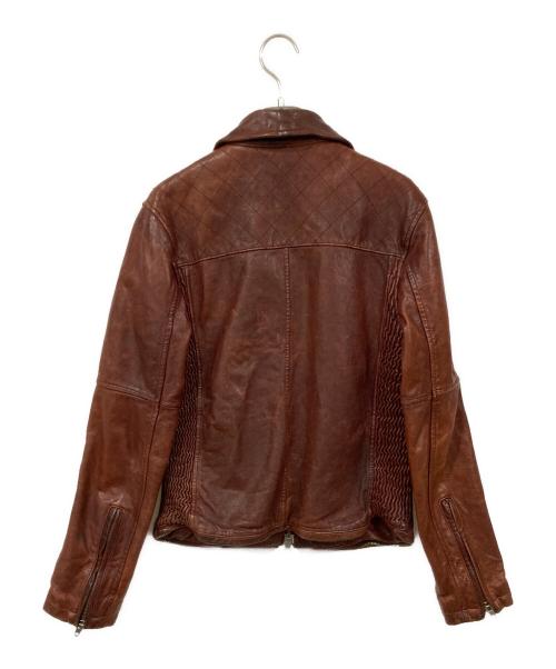 JACKROSE（ジャックローズ）JACKROSE (ジャックローズ) レザージャケット ブラウン サイズ:3の古着・服飾アイテム