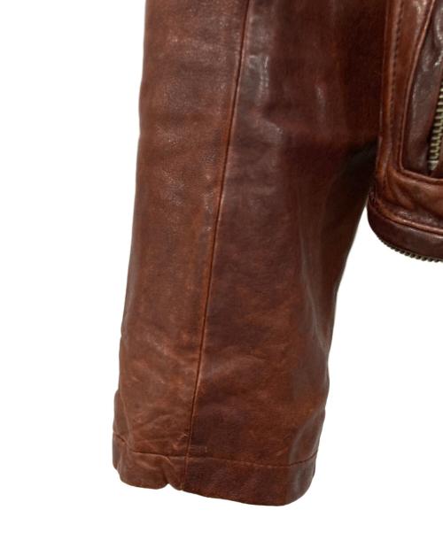 JACKROSE（ジャックローズ）JACKROSE (ジャックローズ) レザージャケット ブラウン サイズ:3の古着・服飾アイテム