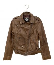Salek Cuirs（サレックキュイール）の古着「レザージャケット」｜ブラウン