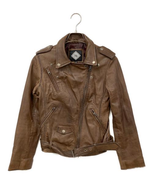 Salek Cuirs（サレックキュイール）Salek Cuirs (サレックキュイール) レザージャケット ブラウン サイズ:３の古着・服飾アイテム