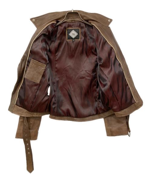 Salek Cuirs（サレックキュイール）Salek Cuirs (サレックキュイール) レザージャケット ブラウン サイズ:３の古着・服飾アイテム