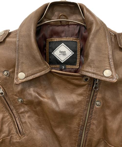 Salek Cuirs（サレックキュイール）Salek Cuirs (サレックキュイール) レザージャケット ブラウン サイズ:３の古着・服飾アイテム