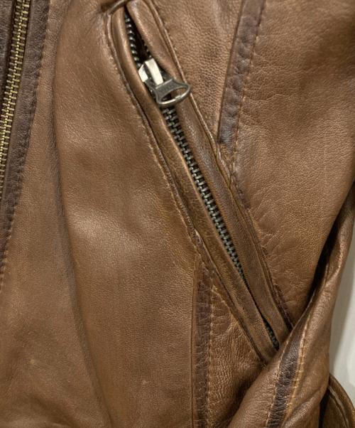 Salek Cuirs（サレックキュイール）Salek Cuirs (サレックキュイール) レザージャケット ブラウン サイズ:３の古着・服飾アイテム
