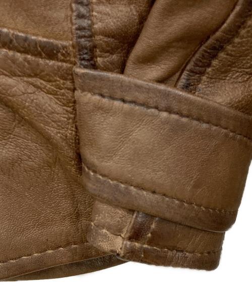 Salek Cuirs（サレックキュイール）Salek Cuirs (サレックキュイール) レザージャケット ブラウン サイズ:３の古着・服飾アイテム