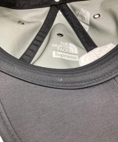 THE NORTH FACE（ザ ノース フェイス）THE NORTH FACE (ザ ノース フェイス) SUPREME (シュプリーム) スプリット6パネルキャップ ブラック×ホワイトの古着・服飾アイテム