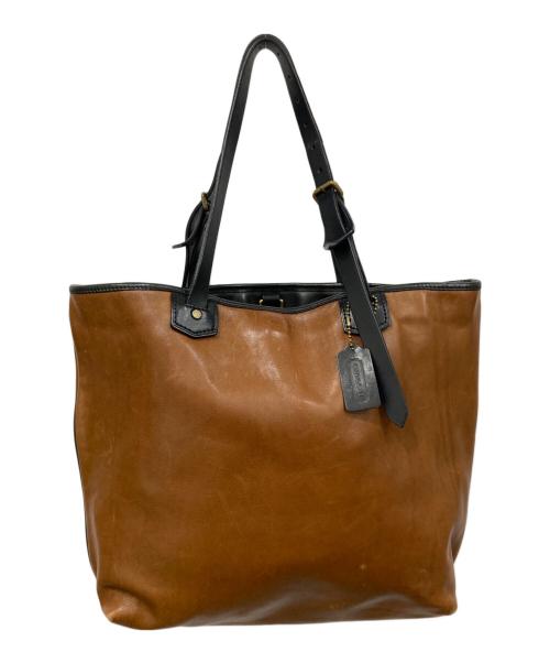 COACH（コーチ）COACH (コーチ) トートバッグ ブラウン×ブラックの古着・服飾アイテム