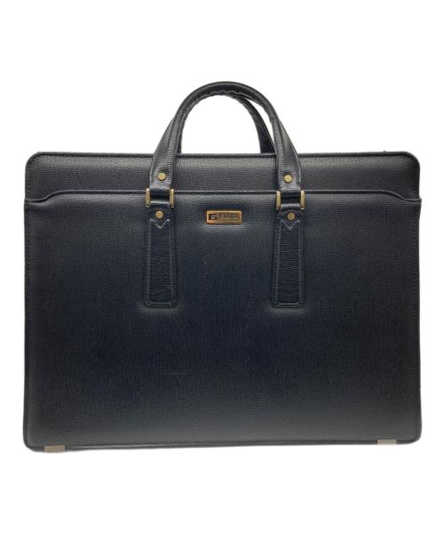 豊岡製鞄（トヨオカセイホウ）豊岡製鞄 (トヨオカセイホウ) ビジネスバッグ ブラック×ゴールドの古着・服飾アイテム