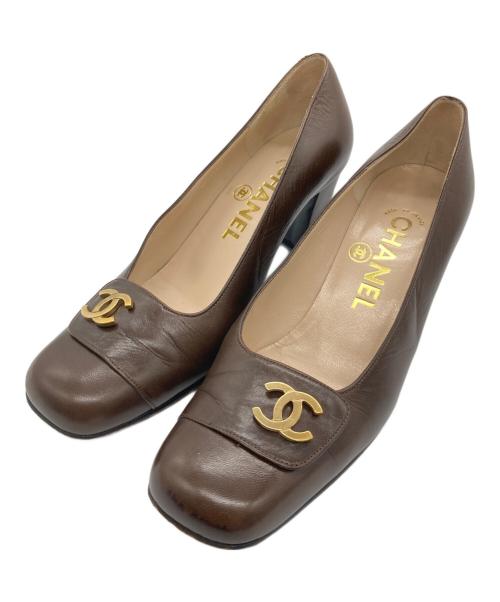 CHANEL（シャネル）CHANEL (シャネル) ヒールパンプス ブラウン サイズ:22.5cmの古着・服飾アイテム