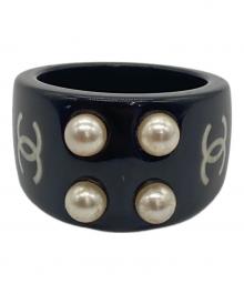 CHANEL（シャネル）の古着「パール付リング」｜ブラック