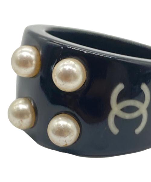 CHANEL（シャネル）CHANEL (シャネル) パール付リング ブラック サイズ:13号の古着・服飾アイテム