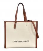 Samantha Vegaサマンサベガ）の古着「トートバッグ」｜ホワイト×ブラウン