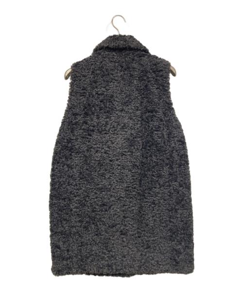 THREE DOTS（スリードッツ）THREE DOTS (スリードッツ) プードルボア テーラードベスト グレー サイズ:SIZE S 未使用品の古着・服飾アイテム