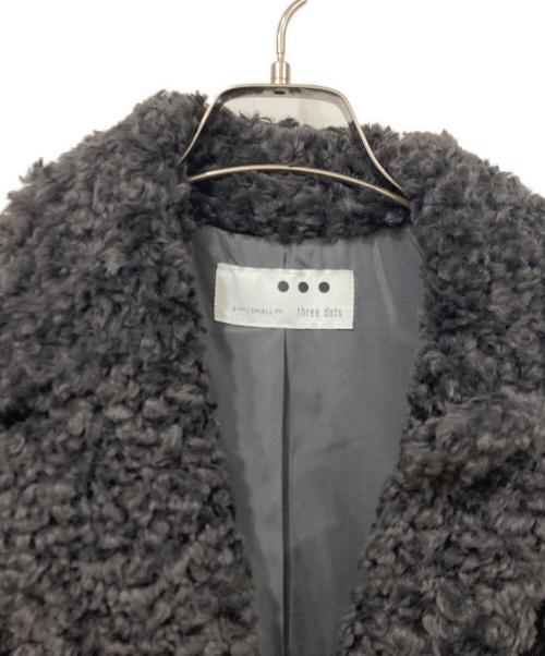 THREE DOTS（スリードッツ）THREE DOTS (スリードッツ) プードルボア テーラードベスト グレー サイズ:SIZE S 未使用品の古着・服飾アイテム