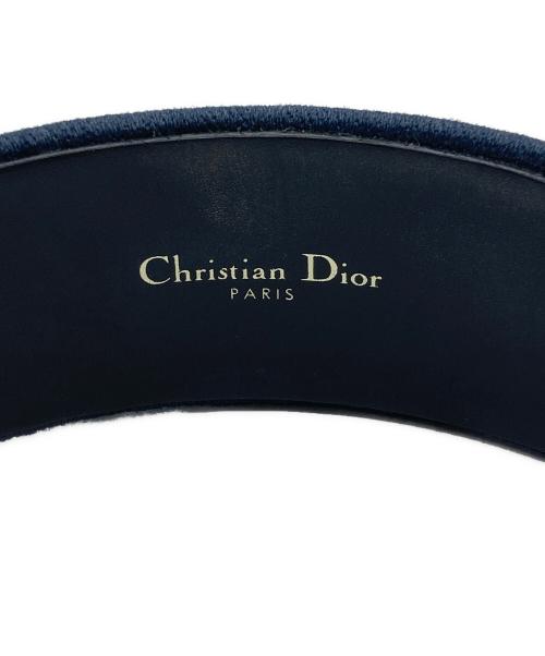 Christian Dior（クリスチャン ディオール）Christian Dior (クリスチャン ディオール) カチューシャ ネイビー×ベージュの古着・服飾アイテム