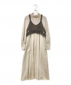 PUBLIC TOKYOパブリックトウキョウ）の古着「長袖ワンピース」｜ベージュ