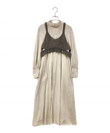 PUBLIC TOKYO（パブリックトウキョウ）の古着「長袖ワンピース」｜ベージュ