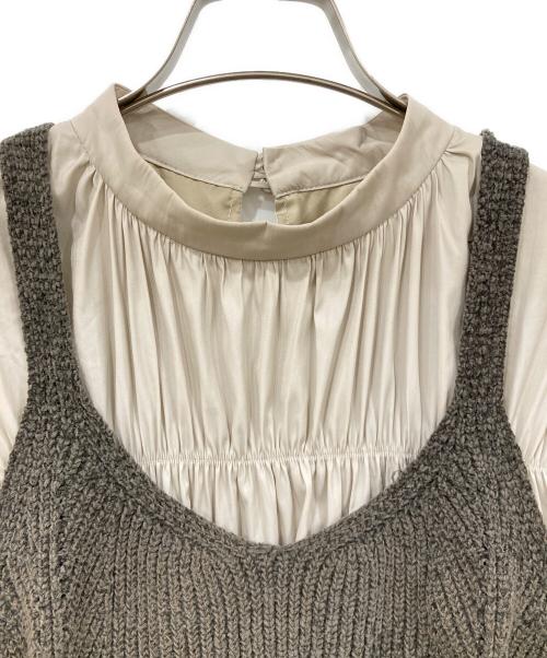 PUBLIC TOKYO（パブリックトウキョウ）PUBLIC TOKYO (パブリックトウキョウ) 長袖ワンピース ベージュ サイズ:SIZE Freeの古着・服飾アイテム