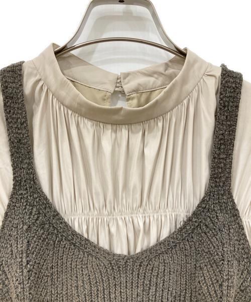 PUBLIC TOKYO（パブリックトウキョウ）PUBLIC TOKYO (パブリックトウキョウ) 長袖ワンピース ベージュ サイズ:SIZE Freeの古着・服飾アイテム