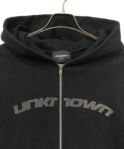 unknown（アンノウン）unknown (アンノウン) パーカー ブラック×レッド サイズ:Sの古着・服飾アイテム