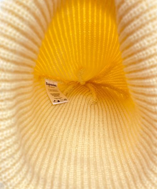 SUPREME（シュプリーム）SUPREME (シュプリーム) ニット帽 イエロー×ホワイト サイズ:表記無の古着・服飾アイテム
