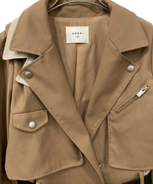 Ameri（アメリ）Ameri (アメリ) レイヤードコート ブラウン×ベージュ サイズ:Mの古着・服飾アイテム