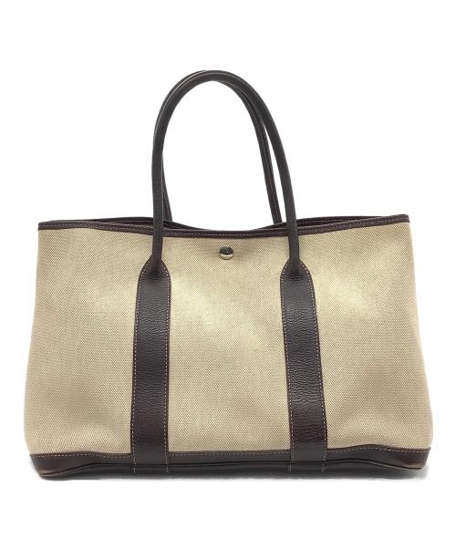 HERMES（エルメス）HERMES (エルメス) トートバッグ ベージュ×ブラウンの古着・服飾アイテム