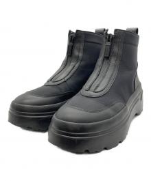 HUNTER（ハンター）の古着「EXPLORER ANKLE ZIP FLATFORM BOOT」｜ブラック