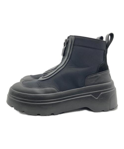 HUNTER（ハンター）HUNTER (ハンター) EXPLORER ANKLE ZIP FLATFORM BOOT ブラック サイズ:US 7の古着・服飾アイテム