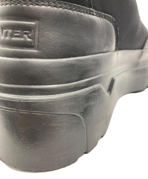 HUNTER（ハンター）HUNTER (ハンター) EXPLORER ANKLE ZIP FLATFORM BOOT ブラック サイズ:US 7の古着・服飾アイテム