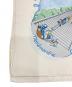 中古・古着 HERMES (エルメス) シルクスカーフ ホワイト×スカイブルー：27000円