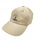 Vivienne Westwoodヴィヴィアンウエストウッド）の古着「キャップ」｜ベージュ×ブラック