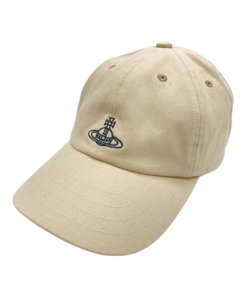 Vivienne Westwood（ヴィヴィアンウエストウッド）Vivienne Westwood (ヴィヴィアンウエストウッド) キャップ ベージュ×ブラックの古着・服飾アイテム