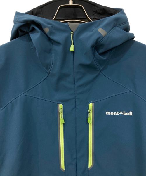 mont-bell（モンベル）mont-bell (モンベル) パウダーシェッドパーカ ブルー×ライトグリーン サイズ:Lサイズの古着・服飾アイテム