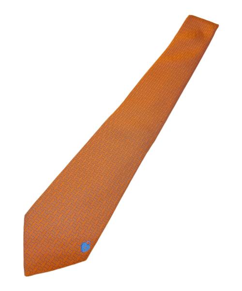 HERMES（エルメス）HERMES (エルメス) ネクタイ オレンジ×スカイブルー サイズ:-の古着・服飾アイテム