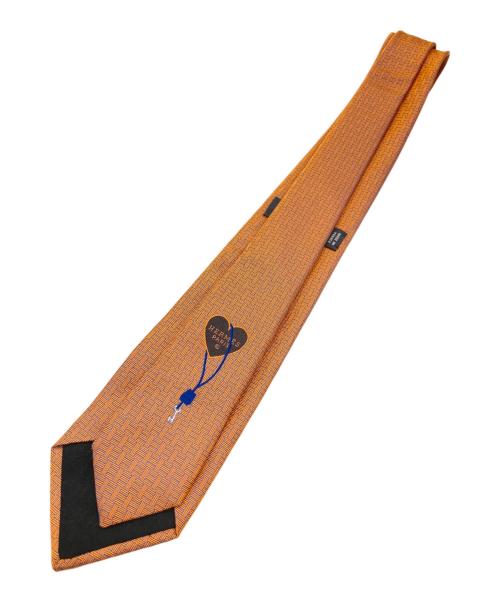 HERMES（エルメス）HERMES (エルメス) ネクタイ オレンジ×スカイブルー サイズ:-の古着・服飾アイテム