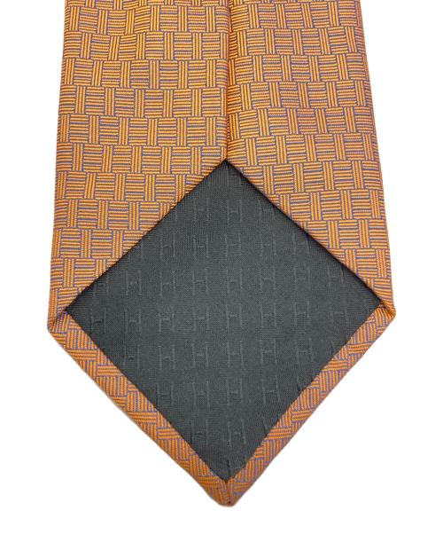 HERMES（エルメス）HERMES (エルメス) ネクタイ オレンジ×スカイブルー サイズ:-の古着・服飾アイテム