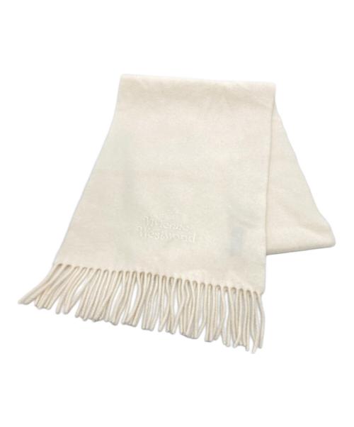 Vivienne Westwood（ヴィヴィアンウエストウッド）Vivienne Westwood (ヴィヴィアンウエストウッド) マフラー ホワイトの古着・服飾アイテム