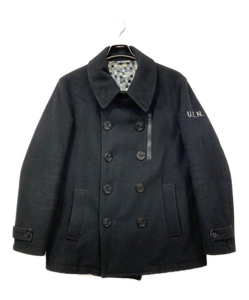 uniform experiment（ユニフォームエクスペリメント）uniform experiment (ユニフォームエクスペリメント) FRAGMENT DESIGN (フラグメントデザイン) Pコート ブラック サイズ:SIZE 2の古着・服飾アイテム