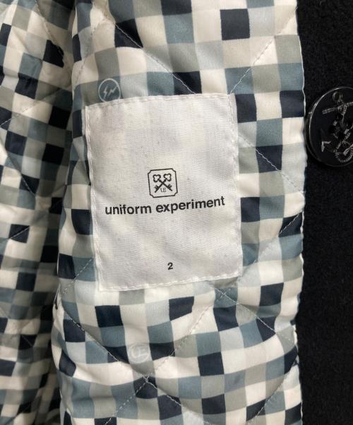 uniform experiment（ユニフォームエクスペリメント）uniform experiment (ユニフォームエクスペリメント) FRAGMENT DESIGN (フラグメントデザイン) Pコート ブラック サイズ:SIZE 2の古着・服飾アイテム