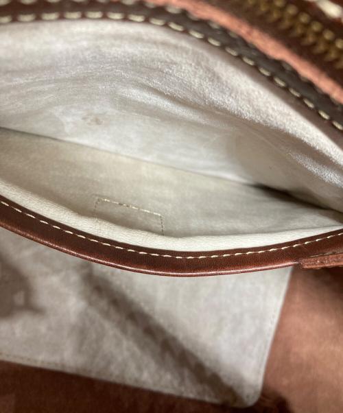 土屋鞄（ツチヤカバン）土屋鞄 (ツチヤカバン) ギャザーレザートートバッグ ブラウンの古着・服飾アイテム