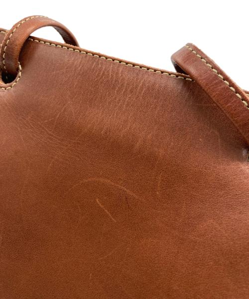 土屋鞄（ツチヤカバン）土屋鞄 (ツチヤカバン) ギャザーレザートートバッグ ブラウンの古着・服飾アイテム