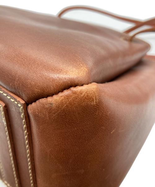 土屋鞄（ツチヤカバン）土屋鞄 (ツチヤカバン) ギャザーレザートートバッグ ブラウンの古着・服飾アイテム